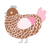 (unnamed), a brown and rose chicken with a lace pattern