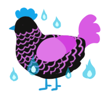 Rave Tapes, a black and orchid chicken with a lace pattern