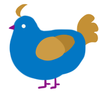 A sapphire and gold chicken