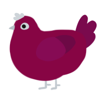 A maroon and wine chicken