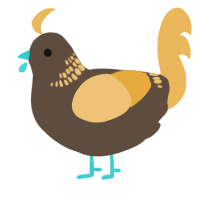 A bark and honey chicken with a neck-band pattern