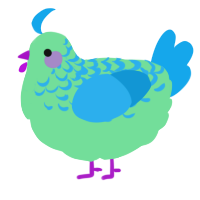 A spring and sky chicken with a half-lace pattern