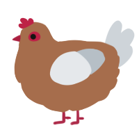 A brown and mist chicken