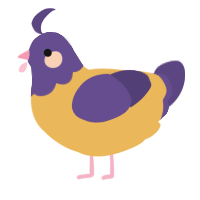 A honey and overcast chicken with a head pattern