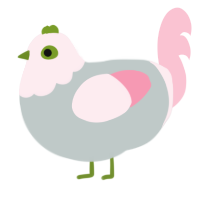 (unnamed), a silver and rose chicken with a head pattern