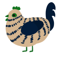 (unnamed), a beige and tumblr chicken with a bar pattern