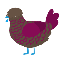 turd stool, a bark and wine chicken with a lace pattern
