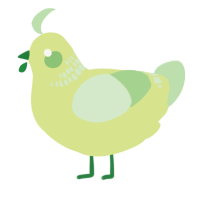 A lemon and gluppy chicken with a neck-band pattern