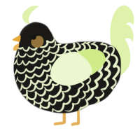 Green beans, a sable and apple chicken with a lace pattern