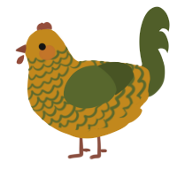 Turkey Gravy, a ochre and olive chicken with a lace pattern