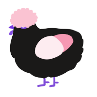 A sable and rose chicken