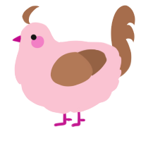 A rose and brown chicken