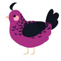 A amethyst and tumblr chicken with a half-lace pattern