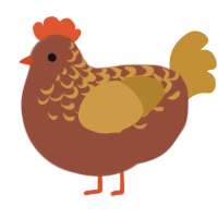 Pumpkin Spice Latte, a russet and gold chicken with a half-lace pattern