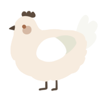 choco chip ice cream, a cream and white chicken