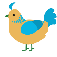 A honey and cerulean chicken with a neck-speckle pattern