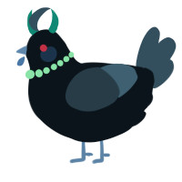 A cream and beige chicken
