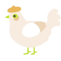 A cream chicken