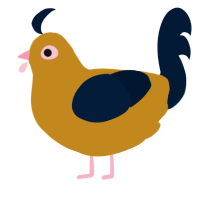 A ochre and tumblr chicken