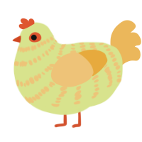 A lemon and honey chicken with a bar pattern