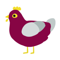 pheasant surprise, a maroon and silver chicken