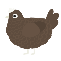 A bark chicken with a lace pattern