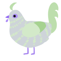 (unnamed), a mist and gluppy chicken with a bar pattern
