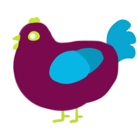 A wine and cerulean chicken
