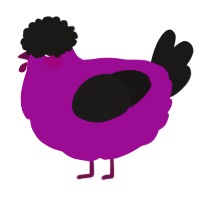 A plum and sable chicken