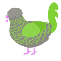(unnamed), a ash and grass chicken with a lace pattern