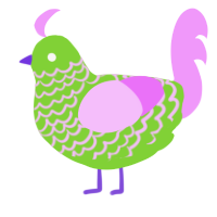 (unnamed), a grass and lavender chicken with a lace pattern