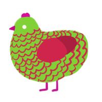 (unnamed), a grass and crimson chicken with a lace pattern