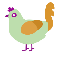 A gluppy and orange chicken