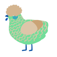 A spring and beige chicken with a lace pattern