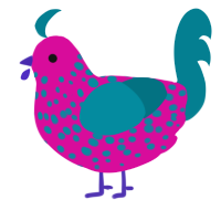 (unnamed), a fuchsia and sea chicken with a speckle pattern