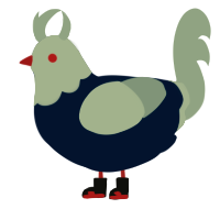 Vee - Subject 13, a tumblr and silver chicken with a head pattern