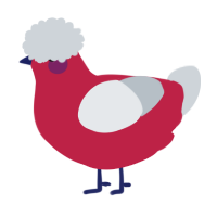 A crimson and mist chicken