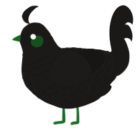 A sable chicken with a lace pattern
