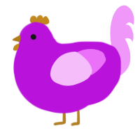 A amethyst and lavender chicken