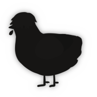A sable chicken