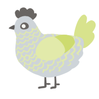 A mist and lemon chicken with a lace pattern