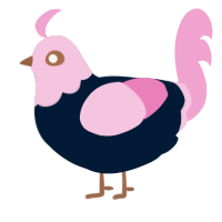 Night Cherry, a tumblr and pink chicken with a head pattern