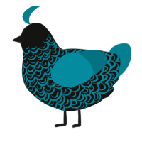 (unnamed), a black and sea chicken with a double-lace pattern