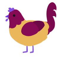 Mulled Berry, a honey and wine chicken with a head pattern
