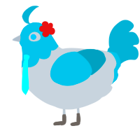 A mist and sea chicken with a head pattern