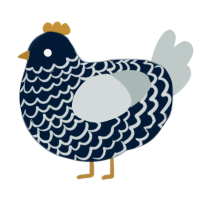 A tumblr and silver chicken with a lace pattern