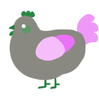 A ash and lavender chicken