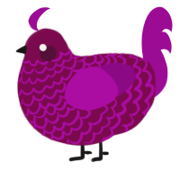 A wine and plum chicken with a lace pattern
