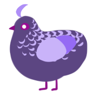 (unnamed), a overcast and lilac chicken with a half-lace pattern