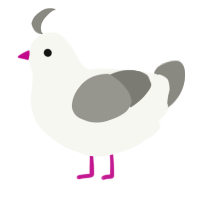 A white and ash chicken